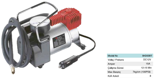 BHD 00817 TEK PİSTON HAVA KOMPRESÖRÜ